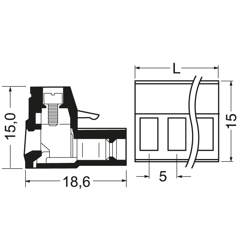 ELCART DISTRIBUTION - MORSETTO EURO P FEM. P.5 14VIE