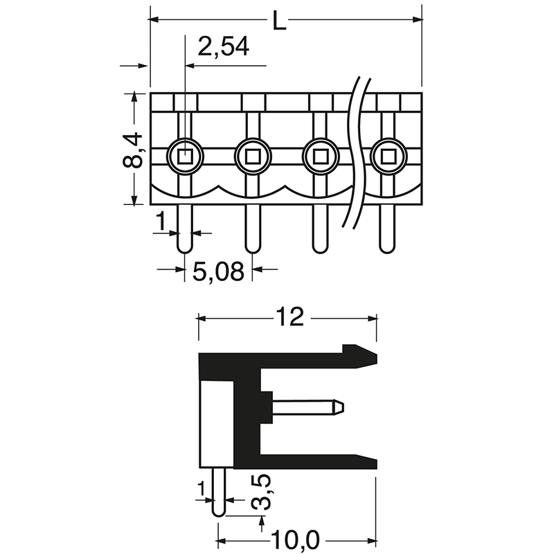 ELCART DISTRIBUTION - MORS.EURO P MAS.90 P.5,08  8VIE