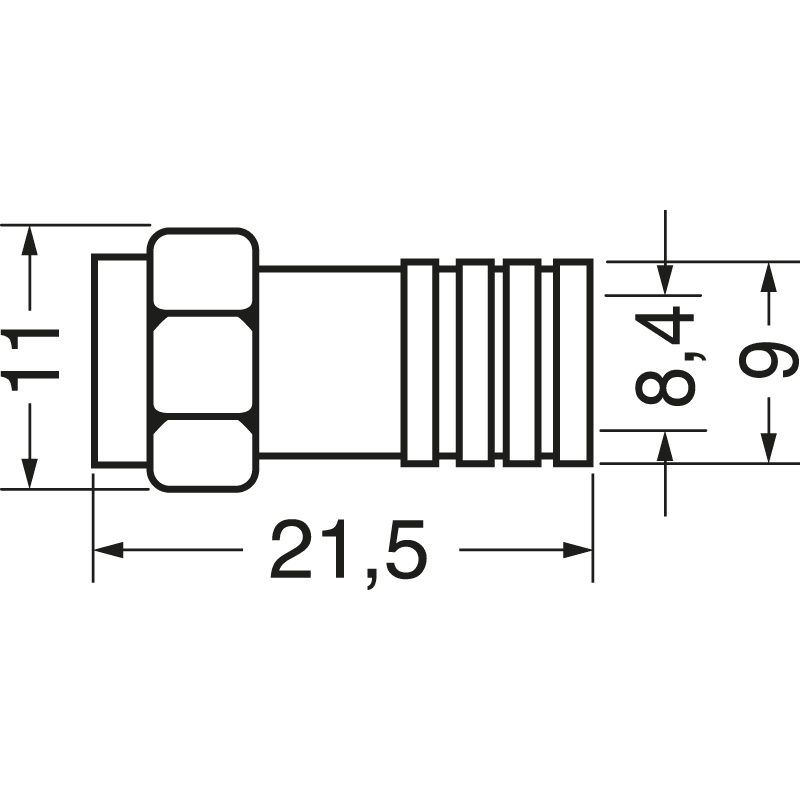 ELCART DISTRIBUTION - SPINA F A CRIMPARE PER CAVO 6.8MM 052442900