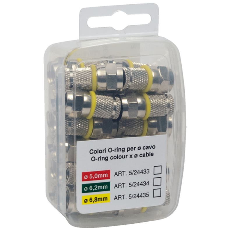 ELCART DISTRIBUTION - 25 SPINE F ANELLI ROSSI  5  MM