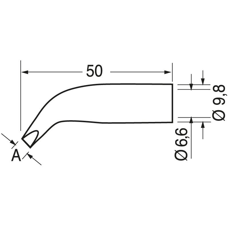 ELCART DISTRIBUTION - 0832WD PUNTA ERSA CURVA 2.5MM