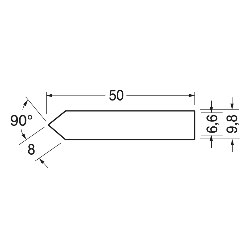 ELCART DISTRIBUTION - 0832MDLF PUNTA ERSA 9.8MM