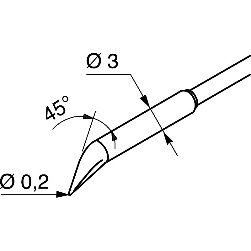 ELCART DISTRIBUTION - 0462SDLF002 PUNTA MATITA CURVA2MM