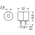 ELCART DISTRIBUTION - BUZZER MAGNETICO 12MM 12VDC 80DB