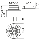 ELCART DISTRIBUTION - BUZZER PIEZOCERA. 43MM 12VDC 80DB