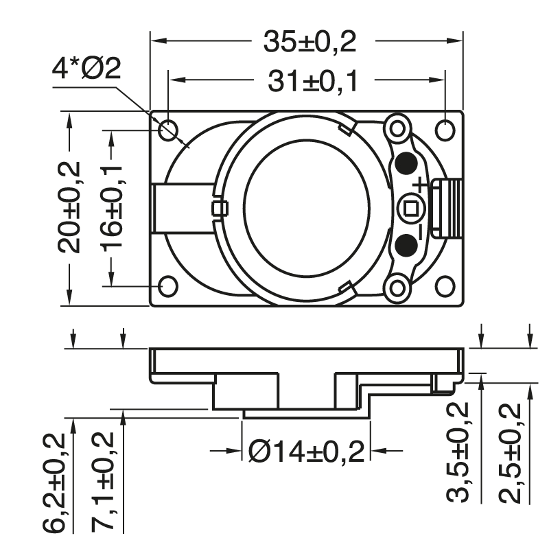 ELCART DISTRIBUTION - ALTOPARLANTE NEODIMIO 20,3X35 MM