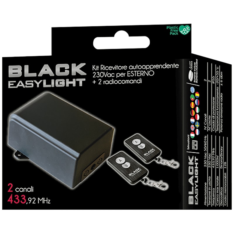 ELCART DISTRIBUTION - KIT RICEVENTE 220V +2 RAD. 433MHZ