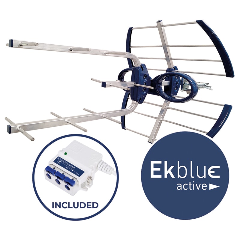 ELCART DISTRIBUTION - KIT ANTENNA EK BLUE ATTIVA+ALIMEN