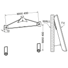 ELCART DISTRIBUTION - STAFFA DA MURO PER TV NERO