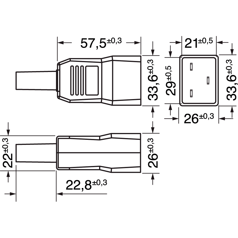 ELCART DISTRIBUTION - SPINA VOLANTE TRIP. C20 16A 250V