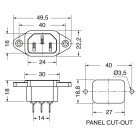 ELCART DISTRIBUTION - SPINA TRIPOLARE PANN. C14 4,8MM