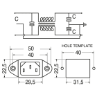 ELCART DISTRIBUTION - SPINA C14 3P CON FILTRO RETE 6A