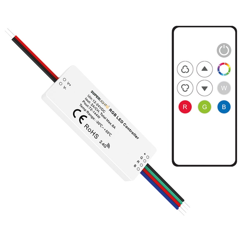 ELCART DISTRIBUTION - MINI CONTR.LED RGB+RADIOCOM. 3X2A