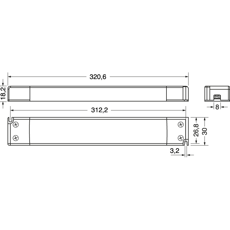 ELCART DISTRIBUTION - LED DRIVER 100W 24VCC SLIM LINEAR