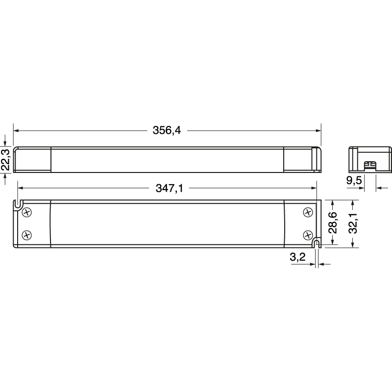 ELCART DISTRIBUTION - LED DRIVER 240W 24VCC SLIM LINEAR