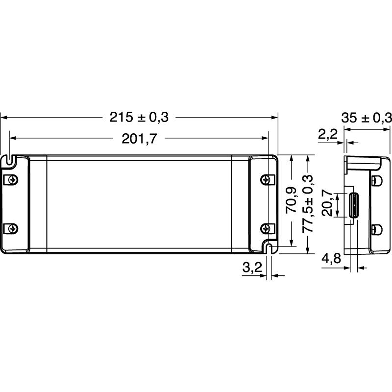 ELCART DISTRIBUTION - LED DRIVER SLIM 320W 48VCC