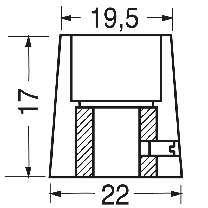 ELCART DISTRIBUTION - MANOP.COMPON.A VITE 22X17 NERA