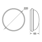 ELCART DISTRIBUTION - PLAFON.LED 3CCT 22W TONDA-N IP65