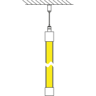 ELCART DISTRIBUTION - KIT PENDENTE VERTICALE NEON 360^