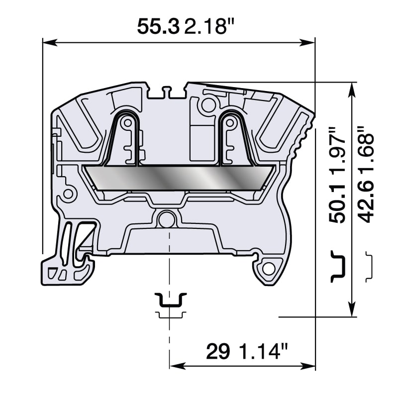 ELCART DISTRIBUTION - 1SNK706010R0000 MORSETTO ZK4 GREY