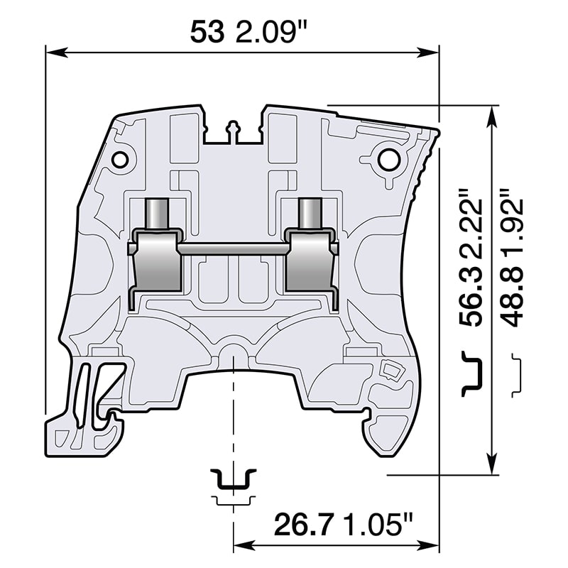 ELCART DISTRIBUTION - 1SNK510010R0000 MORSETTO ZS16GREY