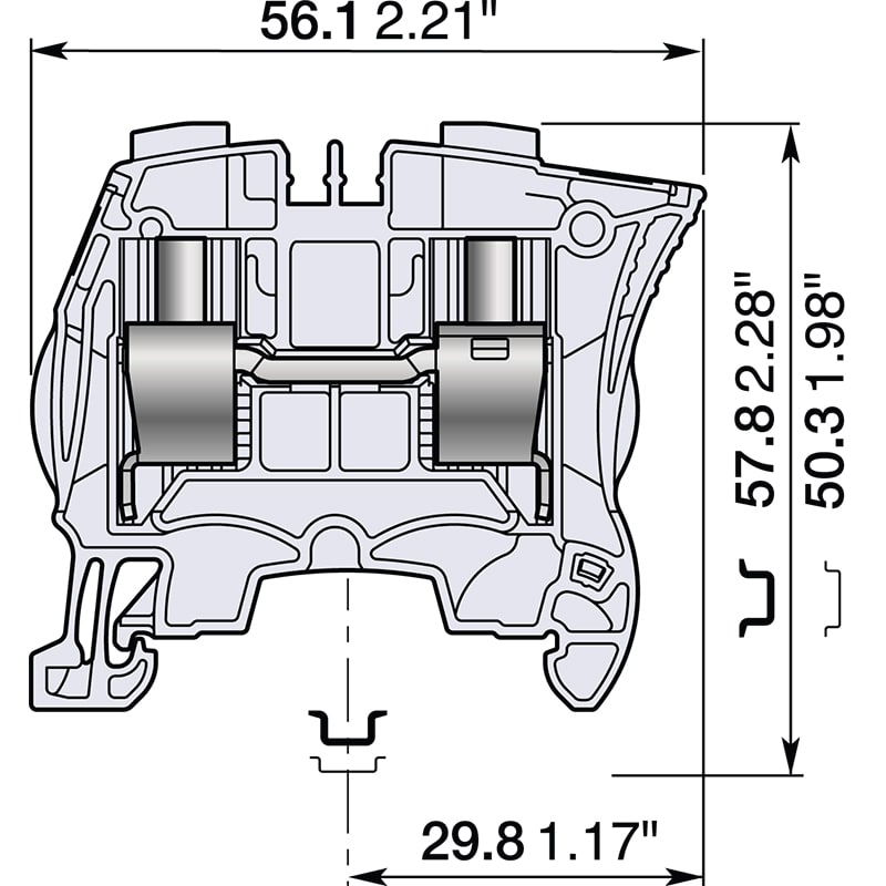 ELCART DISTRIBUTION - 1SNK512010R0000 MORSETTO ZS25GREY 250204000
