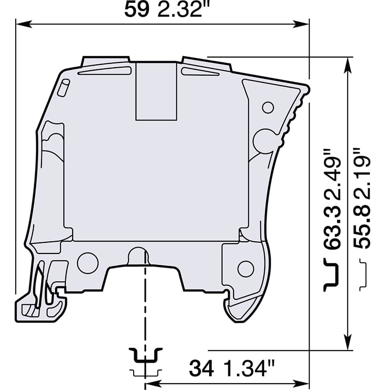 ELCART DISTRIBUTION - 1SNK516010R0000 MORSETTO ZS35GREY