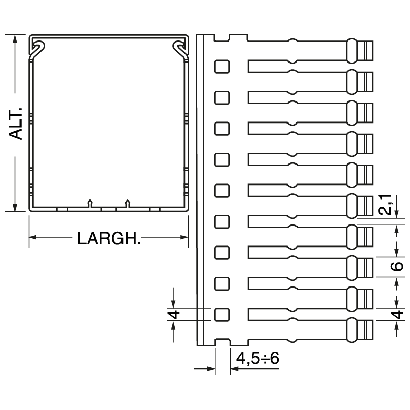 ELCART DISTRIBUTION - 1SET411021R0000 CANALINA 80X40MM