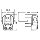 ELCART DISTRIBUTION - SPINA VOLANTE SCHUKO 16A BIANCA