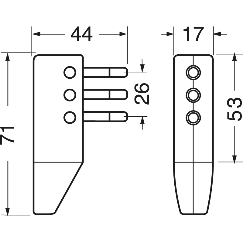 ELCART DISTRIBUTION - SPINA VOLANTE 16A 2 LATI BIANCA