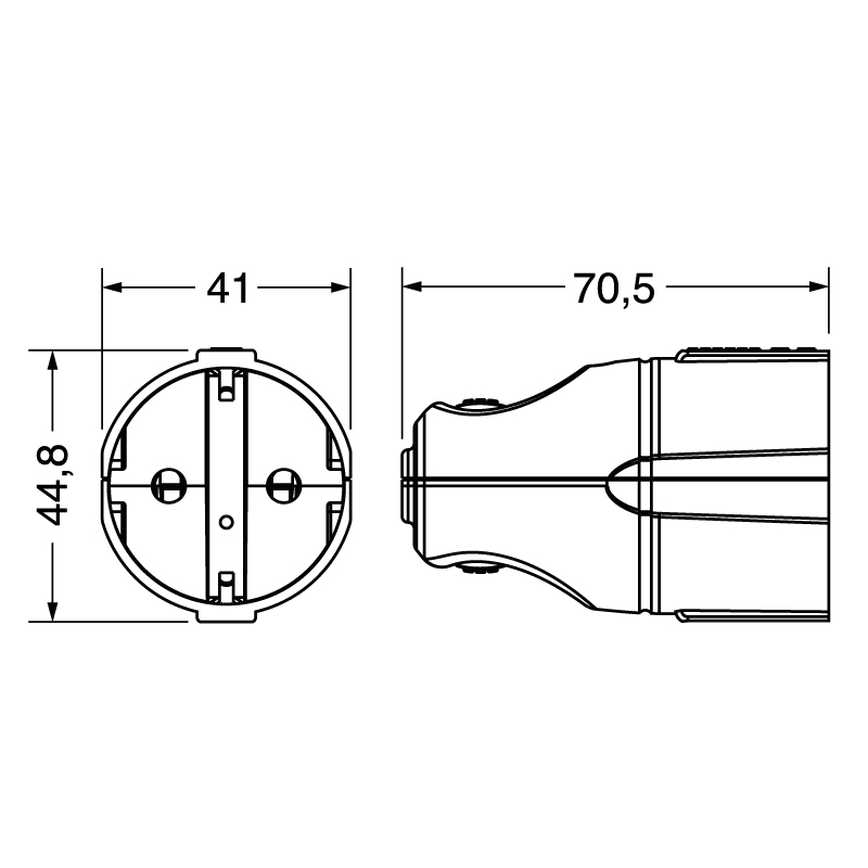 ELCART DISTRIBUTION - PRESA VOLANTE SCHUKO 16A BIANCA