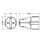 ELCART DISTRIBUTION - PRESA VOLANTE SCHUKO 16A BIANCA
