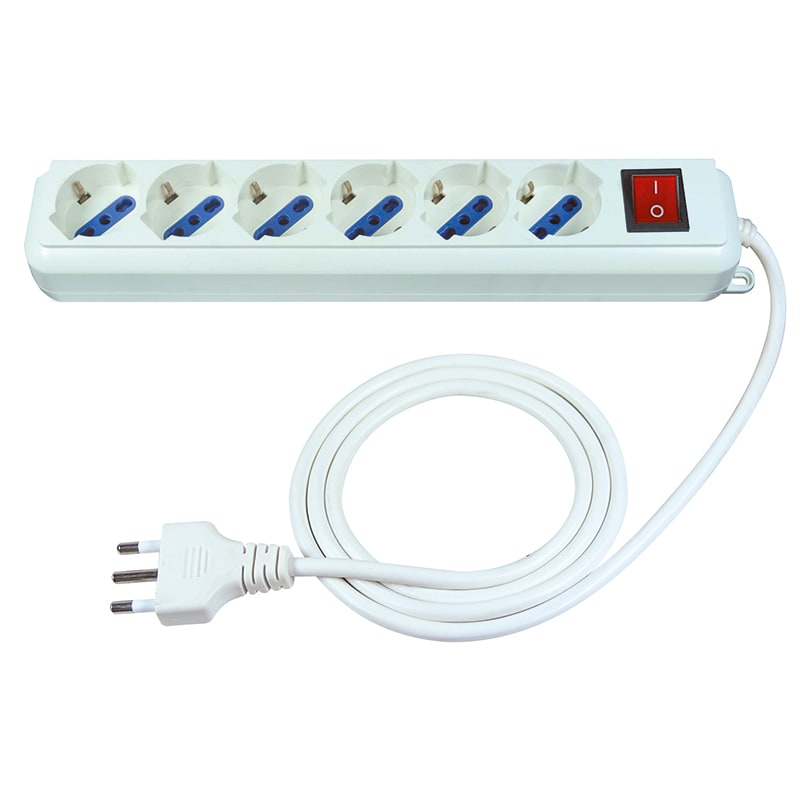 ELCART DISTRIBUTION - PRESA MUL.6 POSTI C/CAVO E INTERR