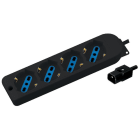 ELCART DISTRIBUTION - PRESA MUL.4 POSTI SPINA C14 NERO