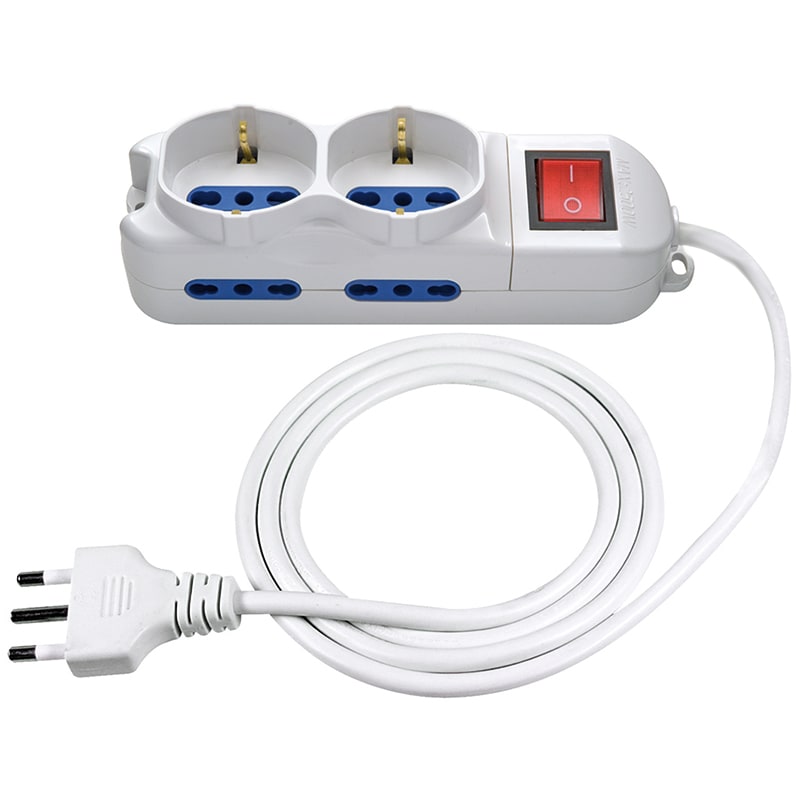 ELCART DISTRIBUTION - PRESA MUL.6 POSTI C/CAVO E INTERR