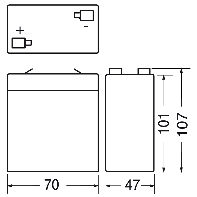 ELCART DISTRIBUTION - BATTERIA RIC.PIOMBO 6V 4,5 AH