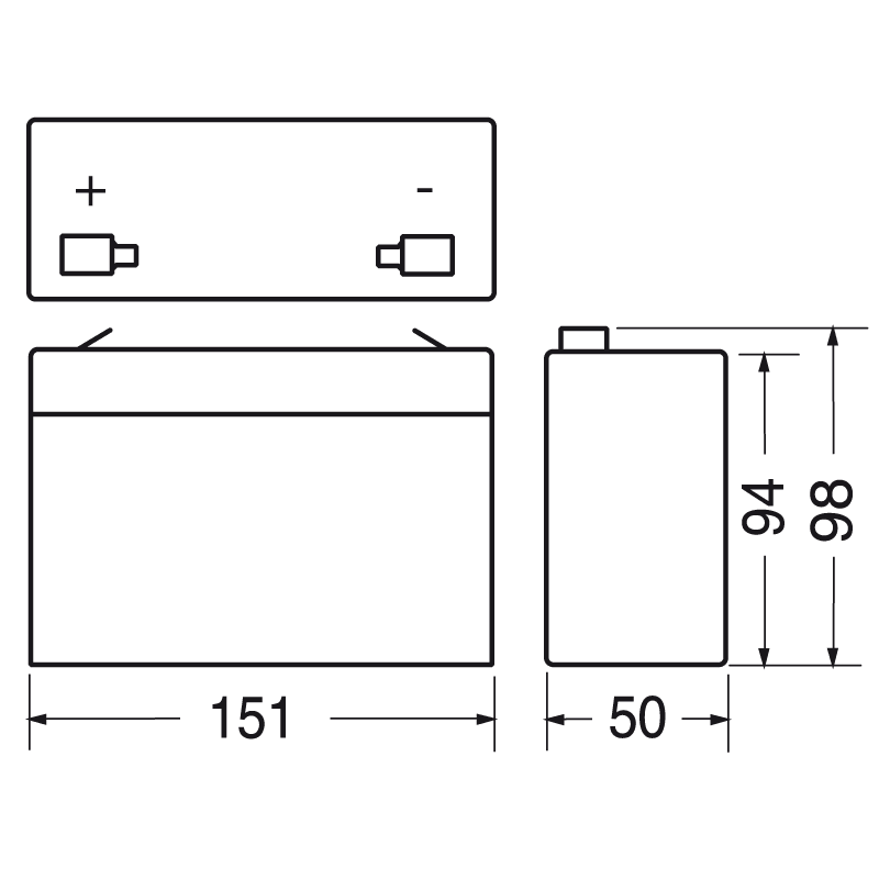 ELCART DISTRIBUTION - BATTERIA RIC.PIOMBO 6V 12,0 AH