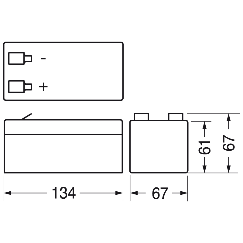 ELCART DISTRIBUTION - BATTERIA RIC.PIOMBO 12V  3,3 AH