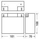 ELCART DISTRIBUTION - BATTERIA RIC.PIOMBO 12V 18 AH