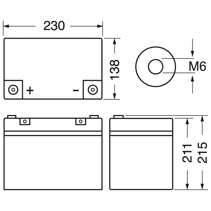 ELCART DISTRIBUTION - BATTERIA RIC.PIOMBO 12V 55 AH S