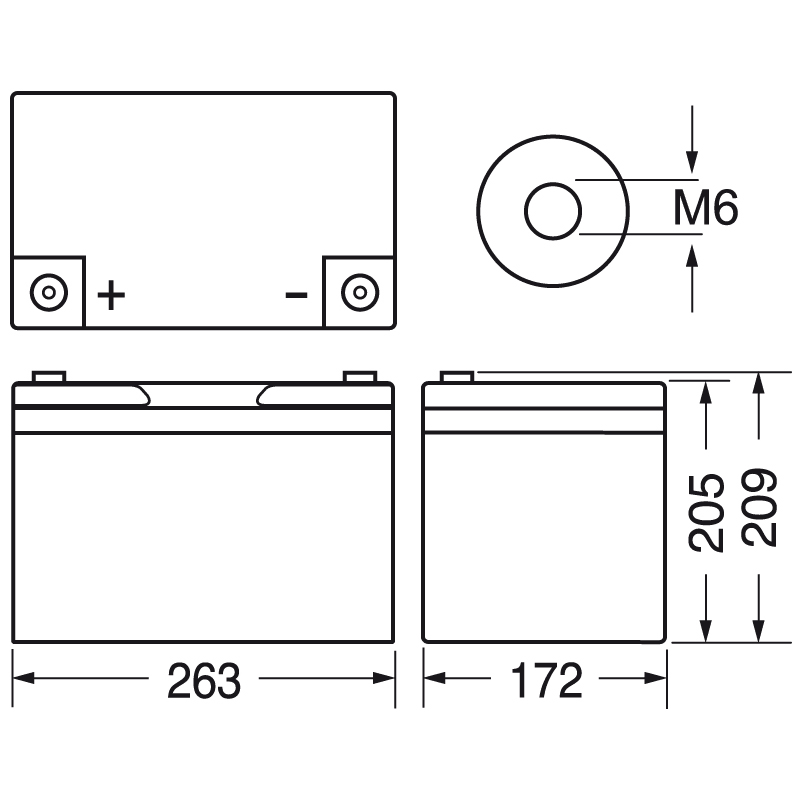 ELCART DISTRIBUTION - BATTERIA RIC.PIOMBO 12V 60 AH