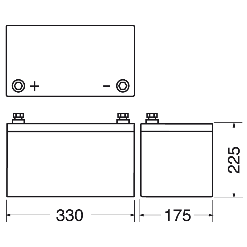 ELCART DISTRIBUTION - BATTERIA RIC.PIOMBO 12V 100 AH