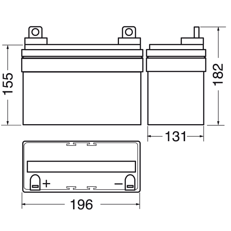 ELCART DISTRIBUTION - BATTERIA RIC.PIOMBO 12V  33 AH