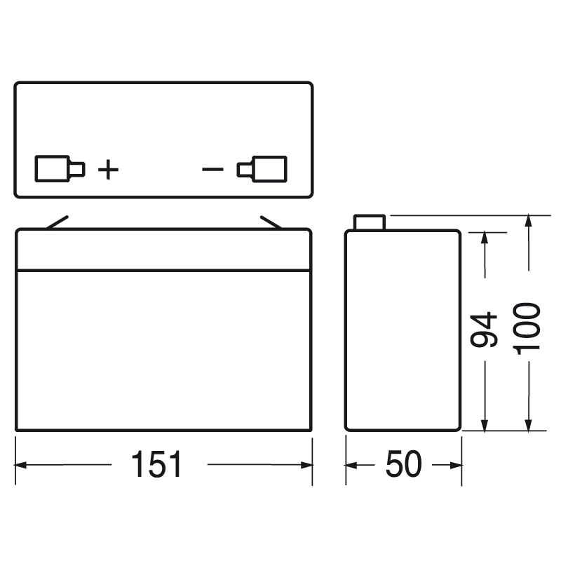 ELCART DISTRIBUTION - BATTERIA RIC.PIOMBO  6V 12,0 AH