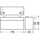 ELCART DISTRIBUTION - BATTERIA RIC.PIOMBO 12V 2,0 AH