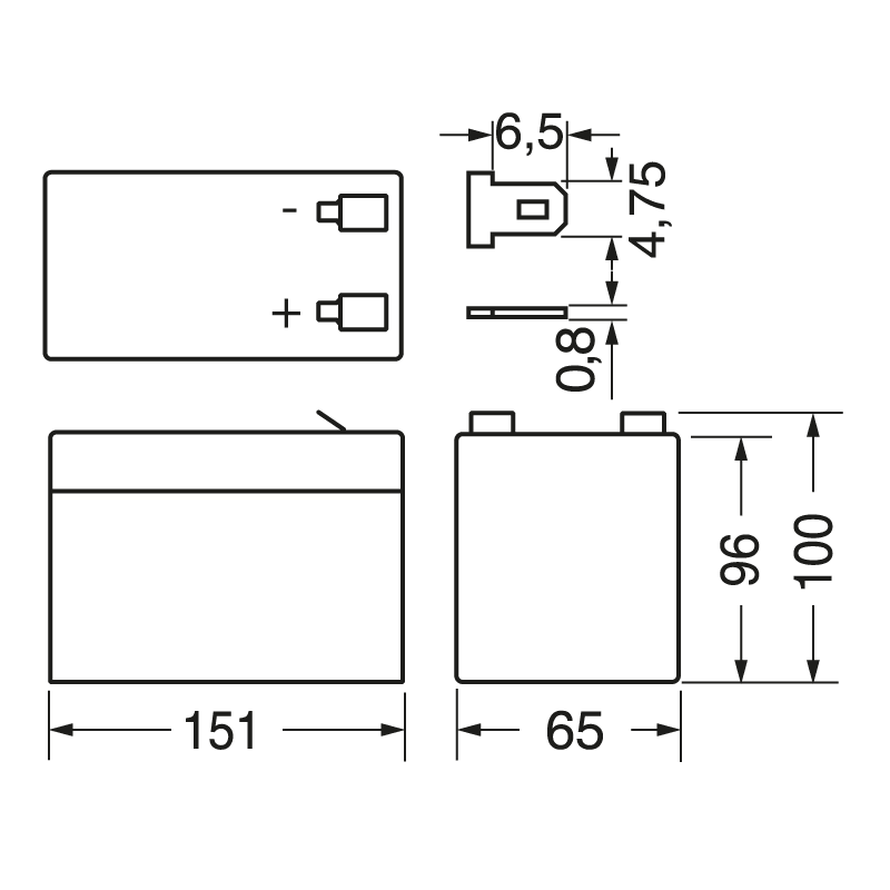 ELCART DISTRIBUTION - BATTERIA RIC.PIOMBO 12V 7AH ECO