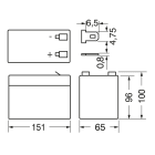 ELCART DISTRIBUTION - BATTERIA RIC.PIOMBO 12V 7AH ECO