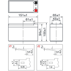 ELCART DISTRIBUTION - BATT.RIC.PIOMBO 12V 7AH F.6,3MM