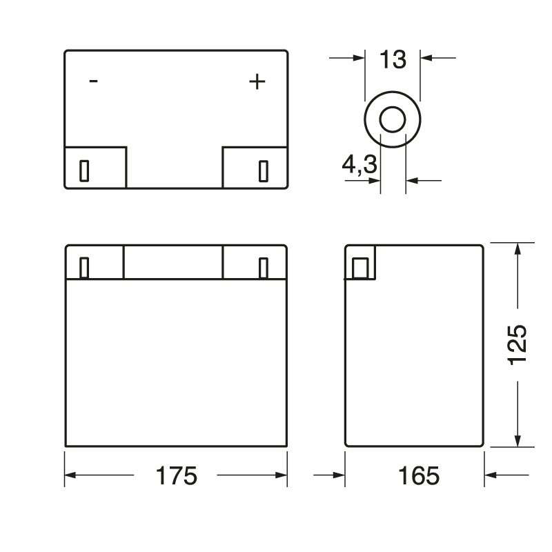 ELCART DISTRIBUTION - BAT.EXTRACELL LIFEPO4 12.8V 24AH