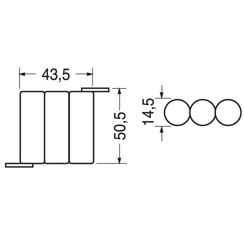 ELCART DISTRIBUTION - PACCO BATT.NI-CD 3,6V 1000MAH AA